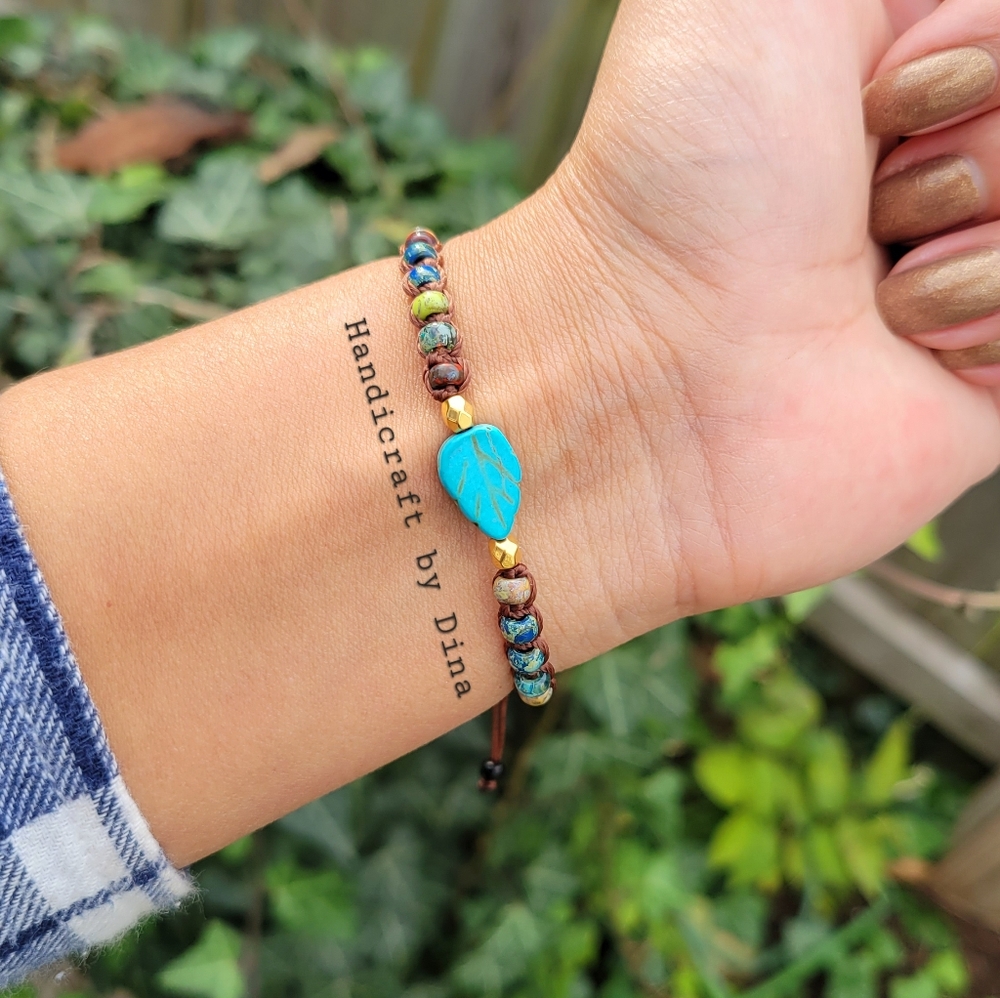 Handmade Bohemian Picasso Jasper Tiny Bead Bracelet